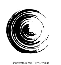 Grunge circle. Grunge round shape. Grunge banner. Vector illusration