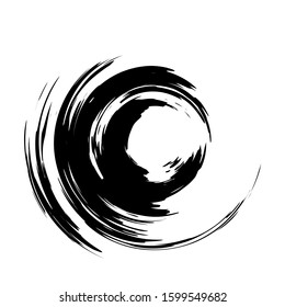 Grunge circle. Grunge round shape. Grunge banner. Vector illusration