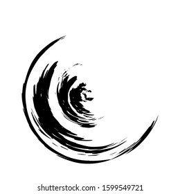 Grunge circle. Grunge round shape. Grunge banner. Vector illusration