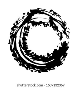 Grunge circle. Grunge round shape. Grunge banner. Vector illusration