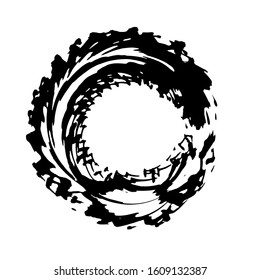 Grunge circle. Grunge round shape. Grunge banner. Vector illusration