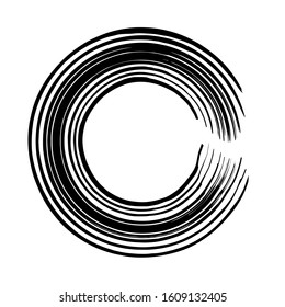Grunge circle. Grunge round shape. Grunge banner. Vector illusration