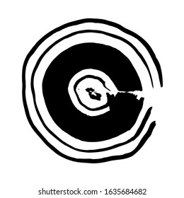 Grunge circle. Grunge round shape. Grunge banner. Vector illusration