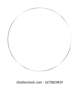 Círculo grueso. Forma redondeada gruesa. Pancarta gruesa. Ilustración vectorial