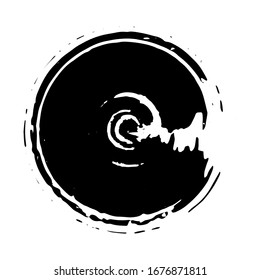 circulo grueso, forma redondeada gruesa, pancarta gruesa, ilustración vectorial