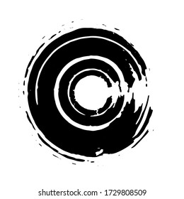 círculo de grunge, forma redondeada gruesa, pancarta gruesa, iluminación vectorial
