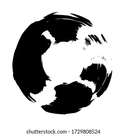 círculo de grunge, forma redondeada gruesa, pancarta gruesa, iluminación vectorial