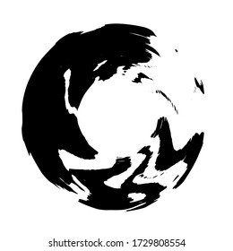 círculo de grunge, forma redondeada gruesa, pancarta gruesa, iluminación vectorial