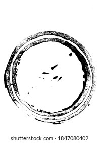 Grunge Circle Round Stamp Frame