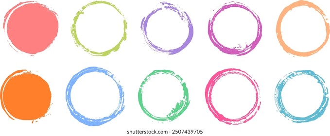 Grunge Circle Round Stamp Frame