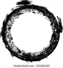 Grunge circle. Rubber stamp. Distress vector background.