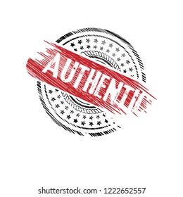 grunge circle rubber stamp with the text authentic. authentic rubber stamp, label, badge, logo,seal