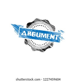 grunge circle rubber stamp with the text Argument. Argument rubber stamp, label, badge, logo,seal