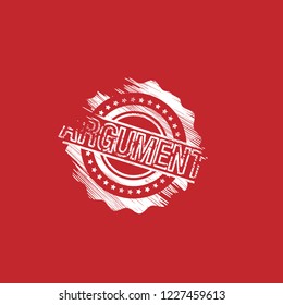 grunge circle rubber stamp with the text Argument. Argument rubber stamp, label, badge, logo,seal