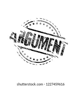 grunge circle rubber stamp with the text Argument. Argument rubber stamp, label, badge, logo,seal