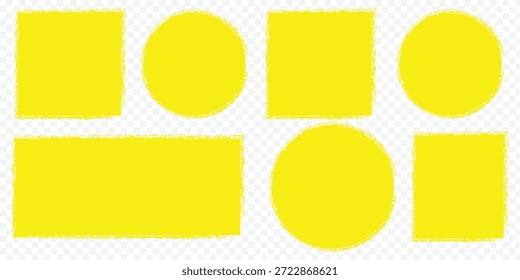 Conjunto de círculos de sello de tinta negro grunge, sello de forma redonda, Colección para insignia grunge, sello, tinta y Plantilla de diseño de sello. Forma redonda del círculo dibujado a mano del grunge, Vector. grunges redondos