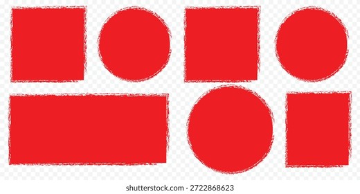 Conjunto de círculos de sello de tinta negro grunge, sello de forma redonda, Colección para insignia grunge, sello, tinta y Plantilla de diseño de sello. Forma redonda del círculo dibujado a mano del grunge, Vector. grunges redondos