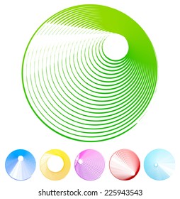Grunge circle set - colorful circles