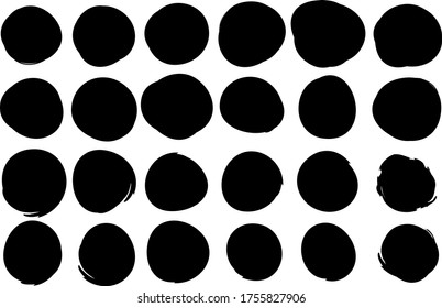 Grunge circle set vector, Illustration, eps10 
