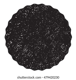 Grunge Circle Shape.Distress Round Stamp.Vector Template.