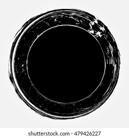 Grunge Circle Shape.Grunge Round Stamp.Vector.