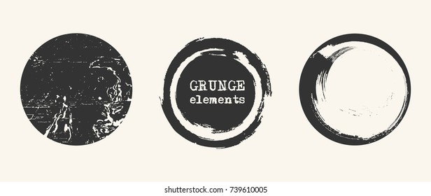 Grunge circle shapes