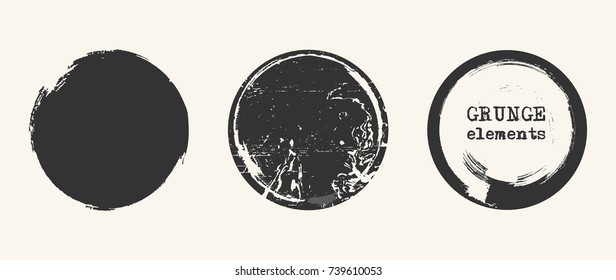 Grunge circle shapes