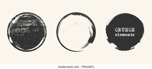 Grunge circle shapes