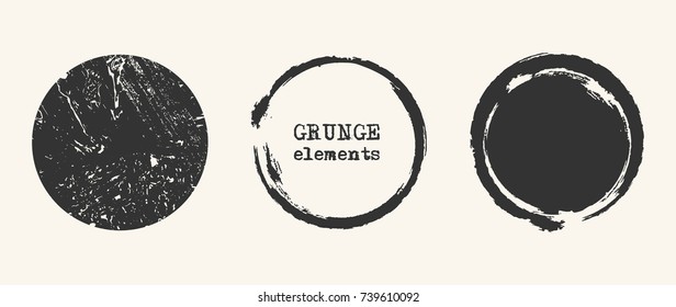 Grunge circle shapes