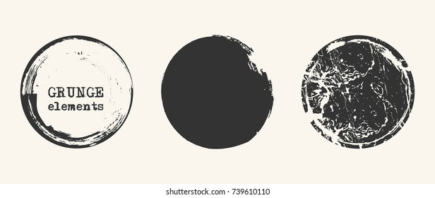 Grunge circle shapes