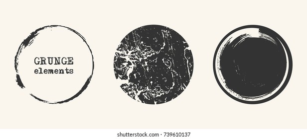Grunge circle shapes