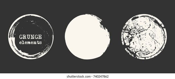 Grunge circle shapes