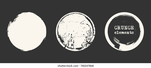 Grunge circle shapes