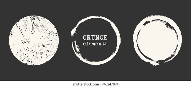 Grunge circle shapes