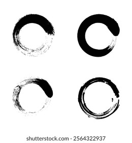Grunge circle shapes. Grunge set collection. Vector isolated background