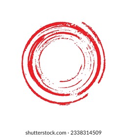 Grunge circle sign on white background