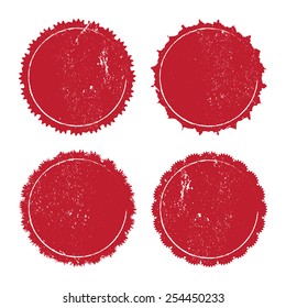 Grunge circle stamp background textures set, Vector background