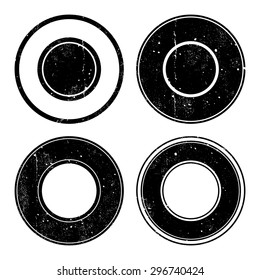 Grunge circle stamp background textures set, Vector background EPS 10
