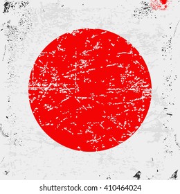Grunge circle. Circle stamp. Red stamp on grunge texture background. Vector illustration