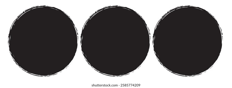 Grunge circle stamp set. Round stamp vector isolated on white background. Variety color stamp vector. For grunge badge, seal, ink and stamp design template.