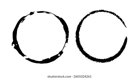 Grunge Circle Texture on Black Colour