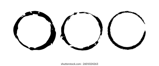 Grunge Circle Texture on Black Colour
