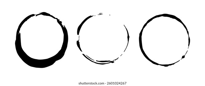 Grunge Circle Texture on Black Colour