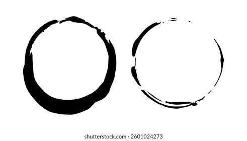 Grunge Circle Texture on Black Colour