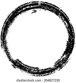Grunge circle. Vector illustration.