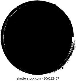 Grunge circle. Vector illustration.