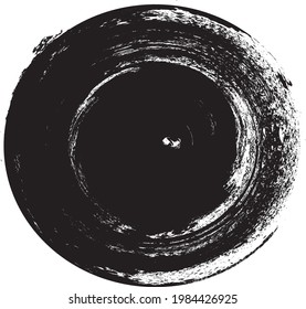 Grunge circle vector stamp. illustration