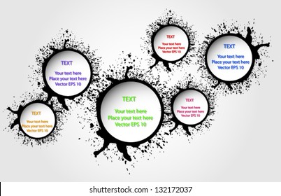 Grunge circle web frames