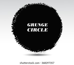 Grunge circle.Grunge round frame.Vector illustration.