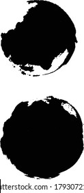 Grunge Circle.Grunge Round Shape. Abstract  round frame design. Grunge circle, grunge round shape,  banner stroke with black color isolated on transparent  background, eps 10